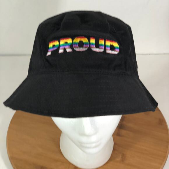 Proud Bucket Hat in Black Canvas Pride - The Phluid Project New Condition - Picture 2 of 10